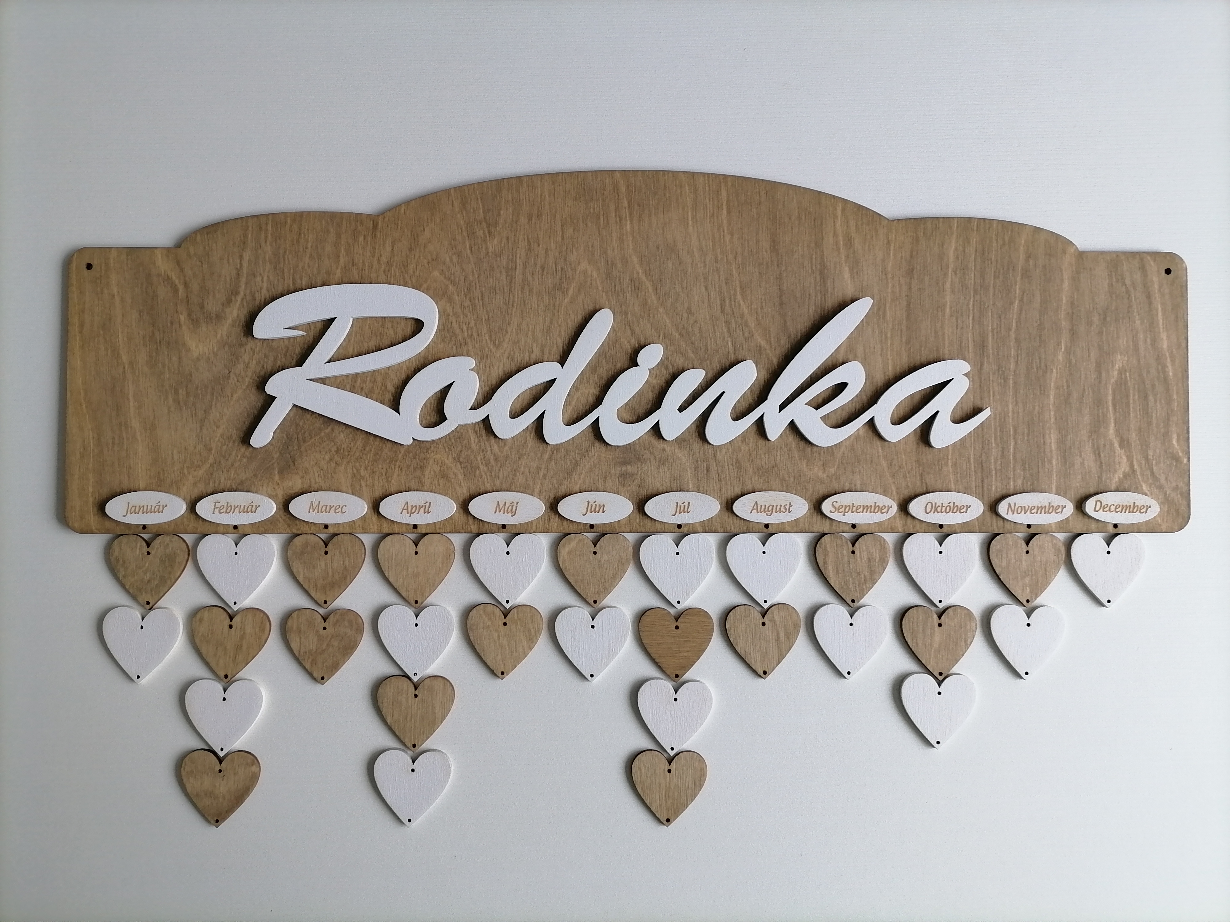 Rodinný kalendár morený sonoma
