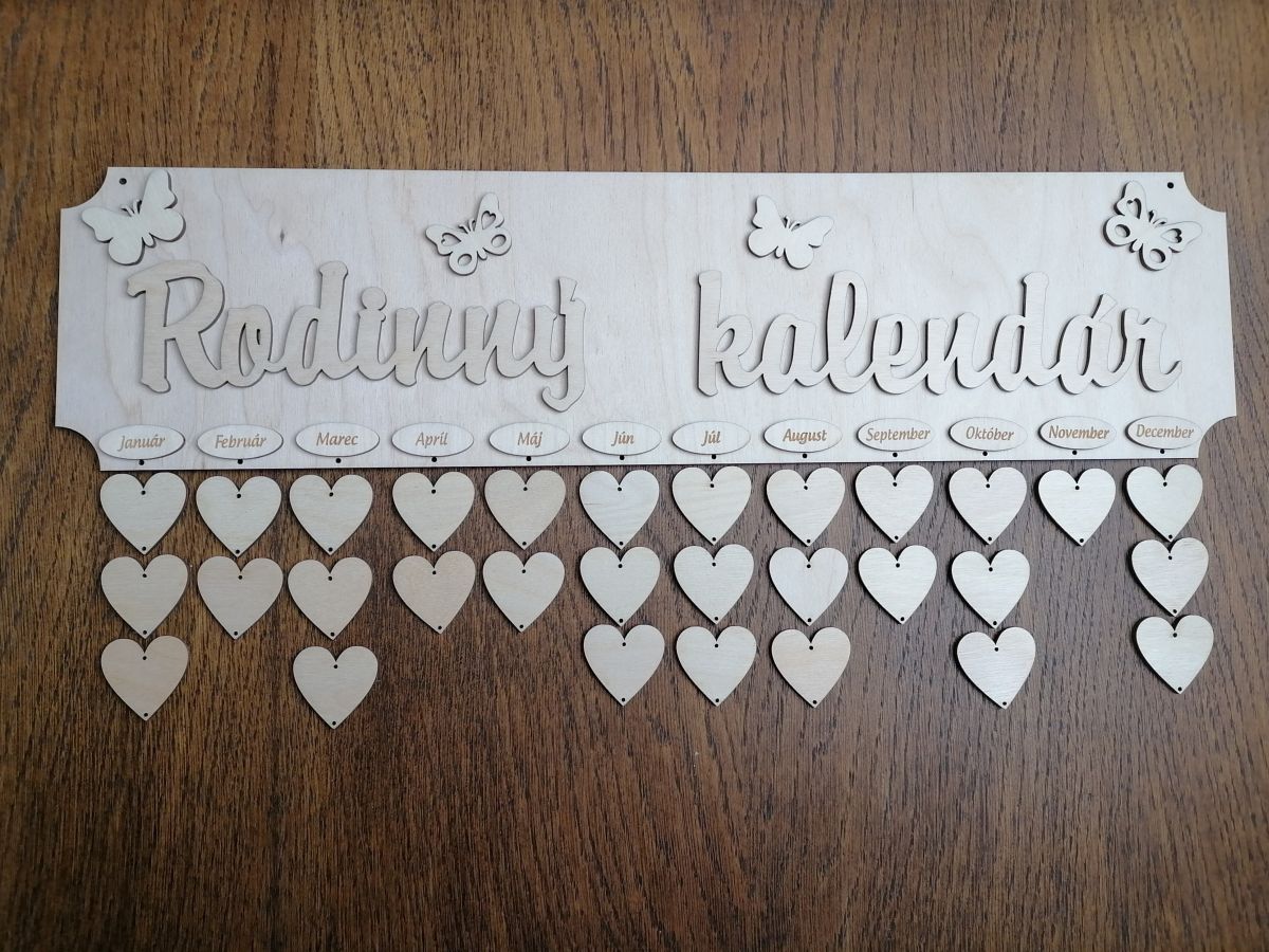 Rodinný kalendár prírodný - polotovar