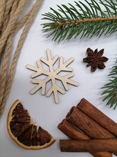 Vianočná vločka na dotvorenie 6cm