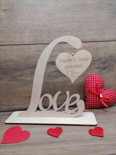 Love svadobný stojan alebo na Valentína