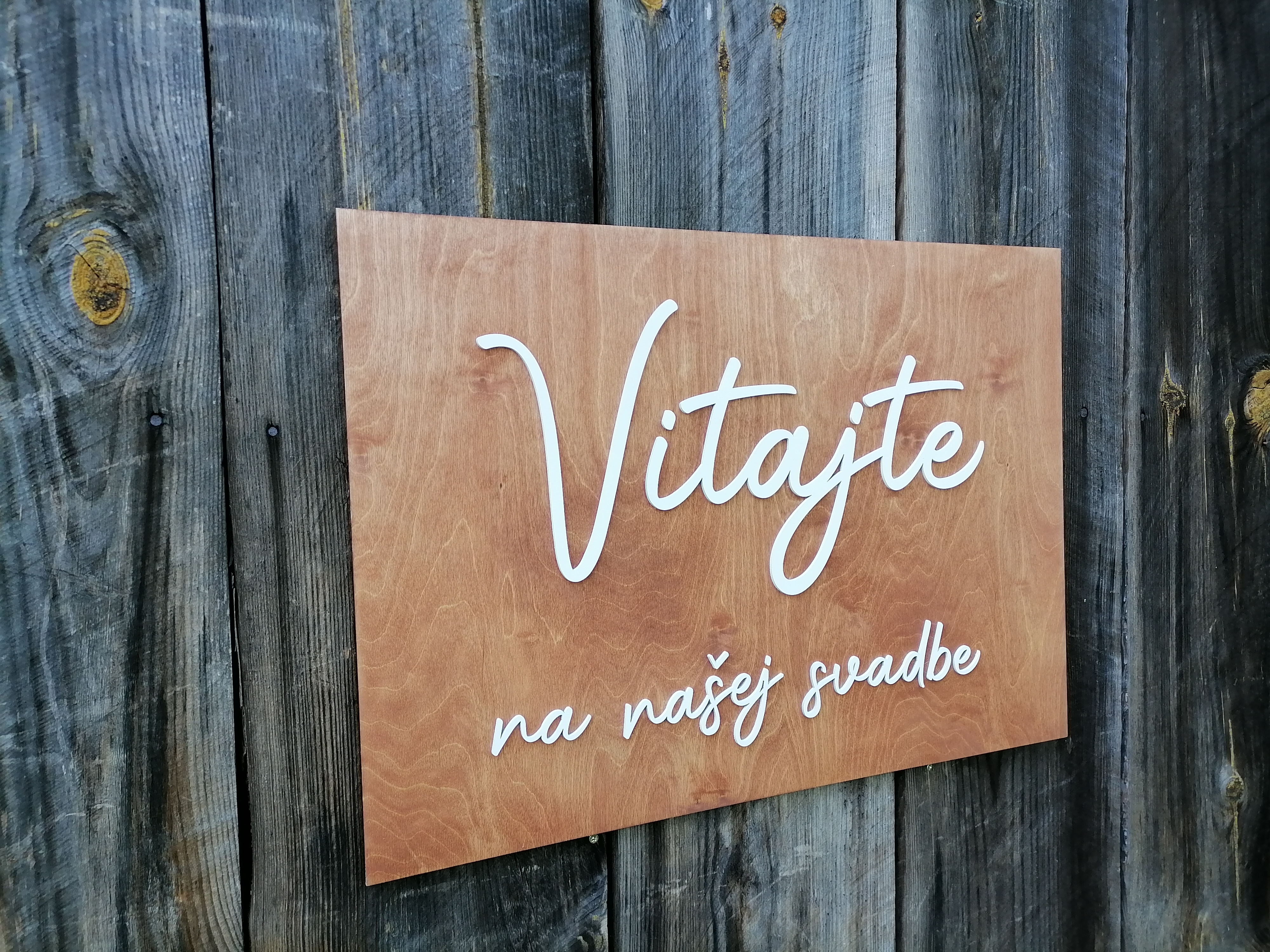 Svadobná tabuľka na zavesenie