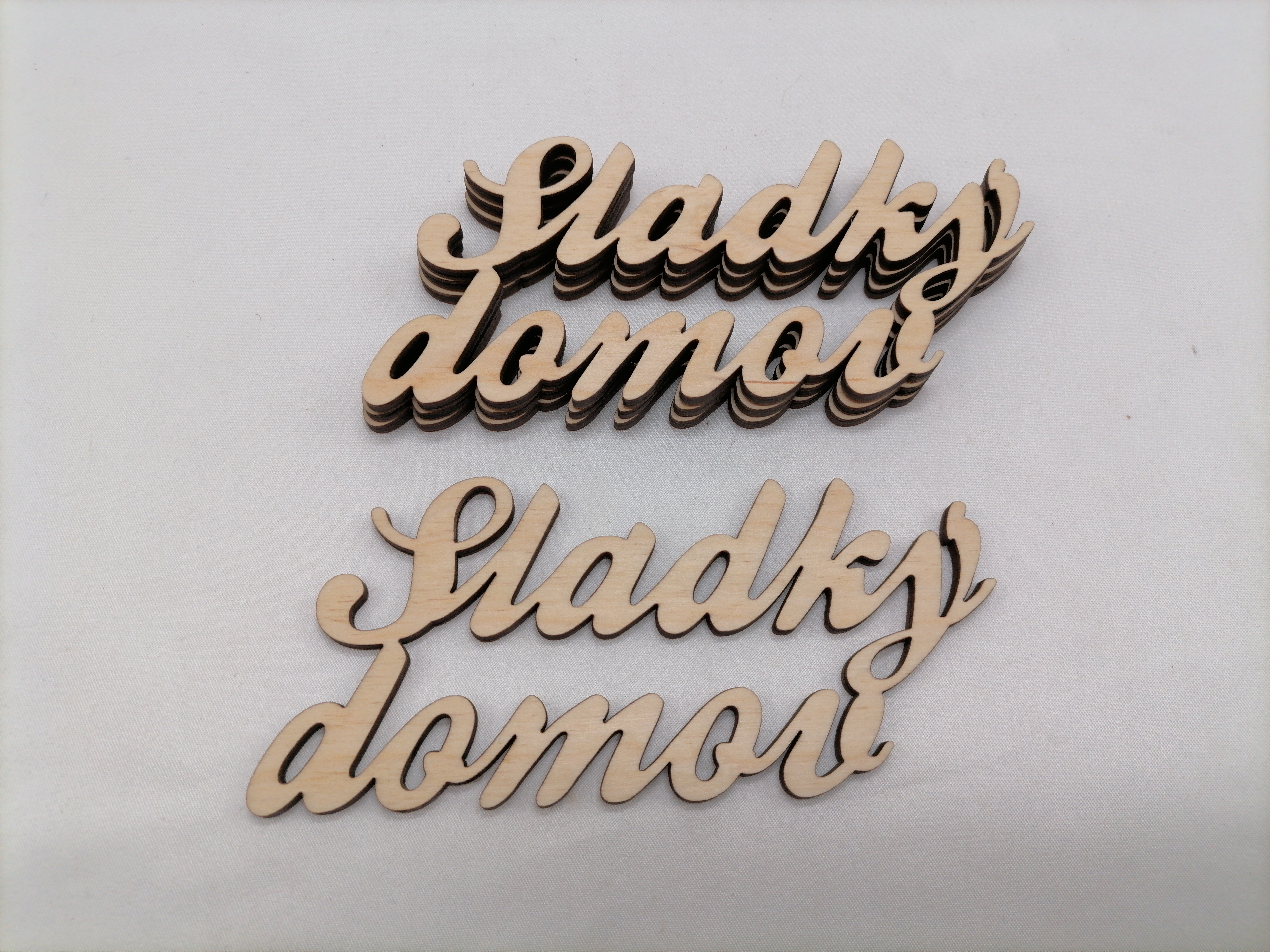 Nápis Sladký domov 15 cm