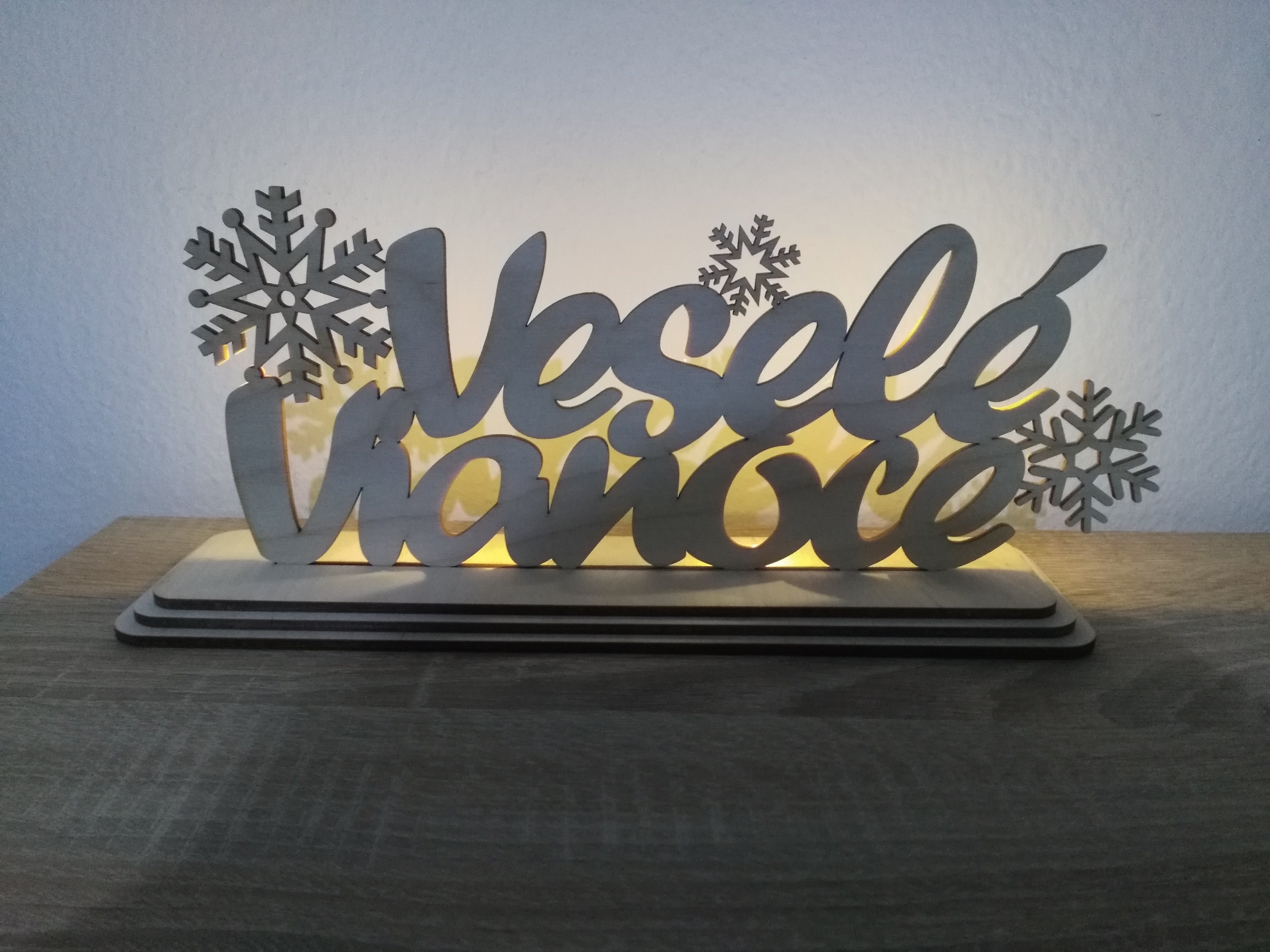 Stojan Veselé vianoce 30 cm