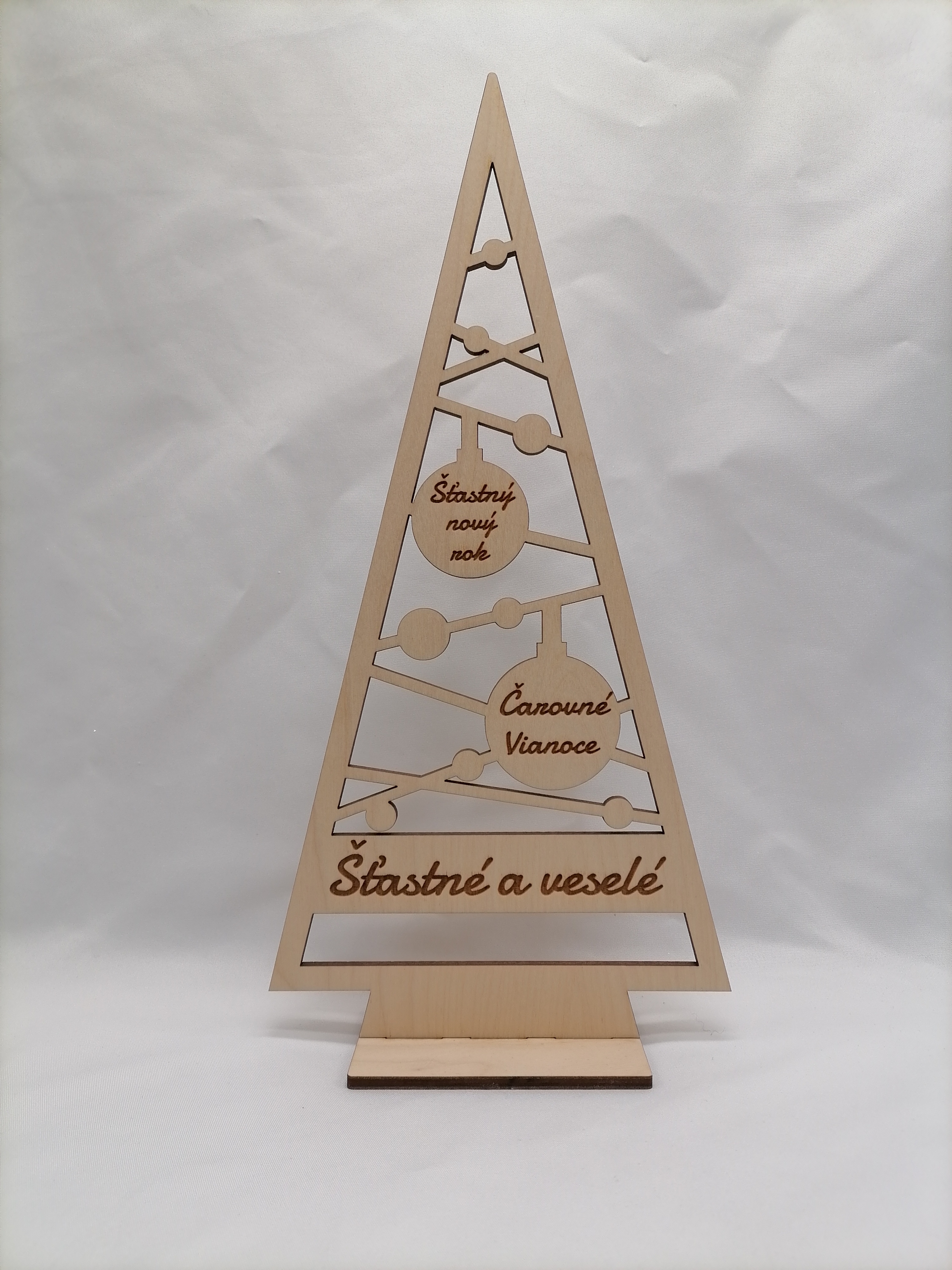 Drevený stromček stojaci 30cm