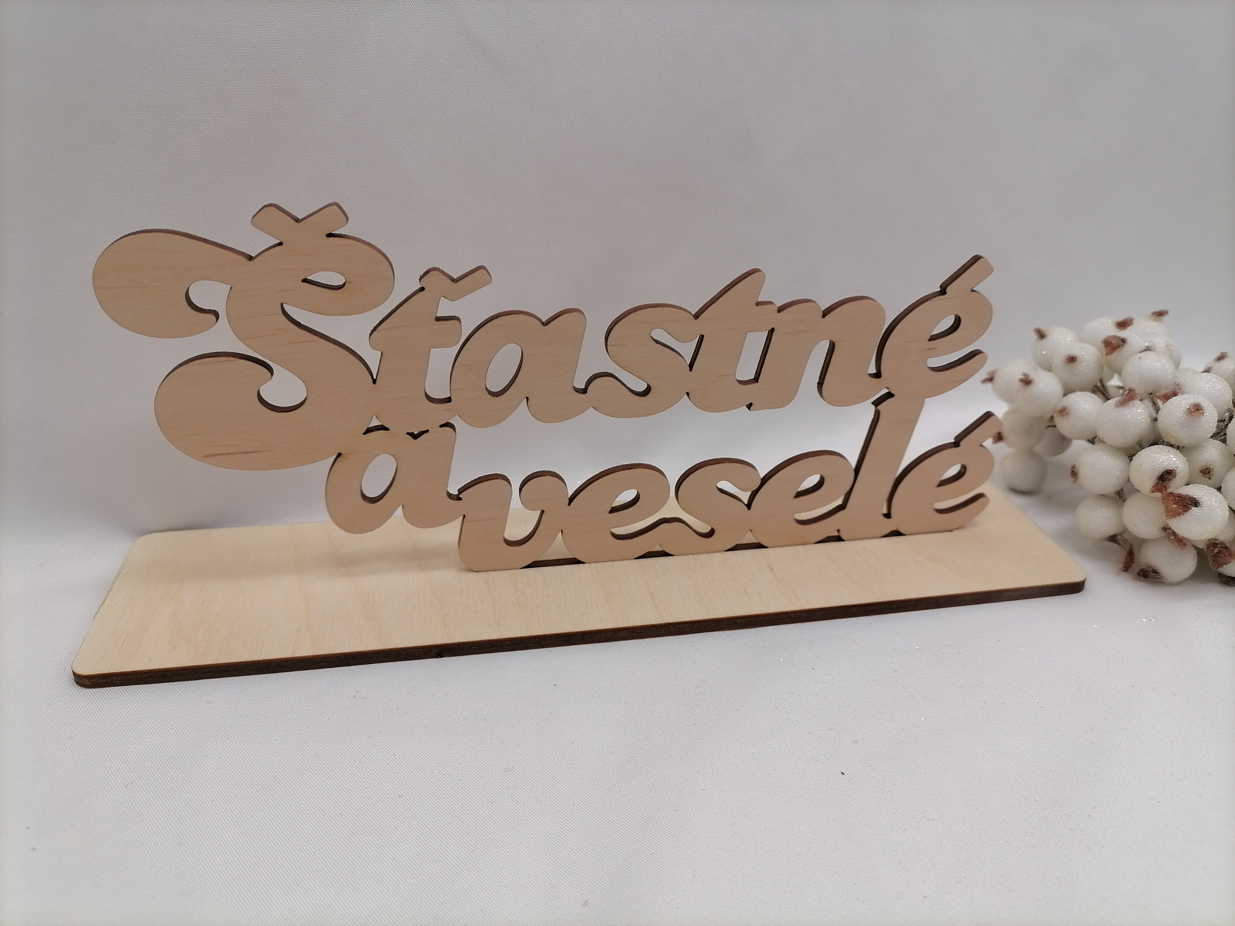Stojan Šťastné a veselé 23 cm
