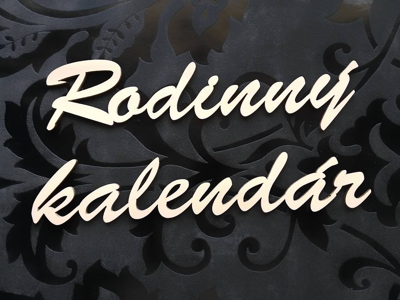 Nápis na rodinný kalendár