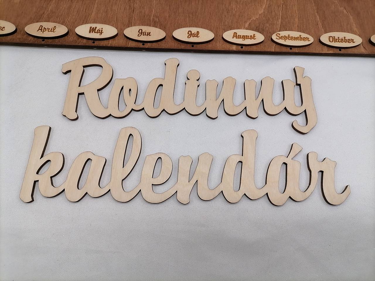 Nápis na rodinný kalendár