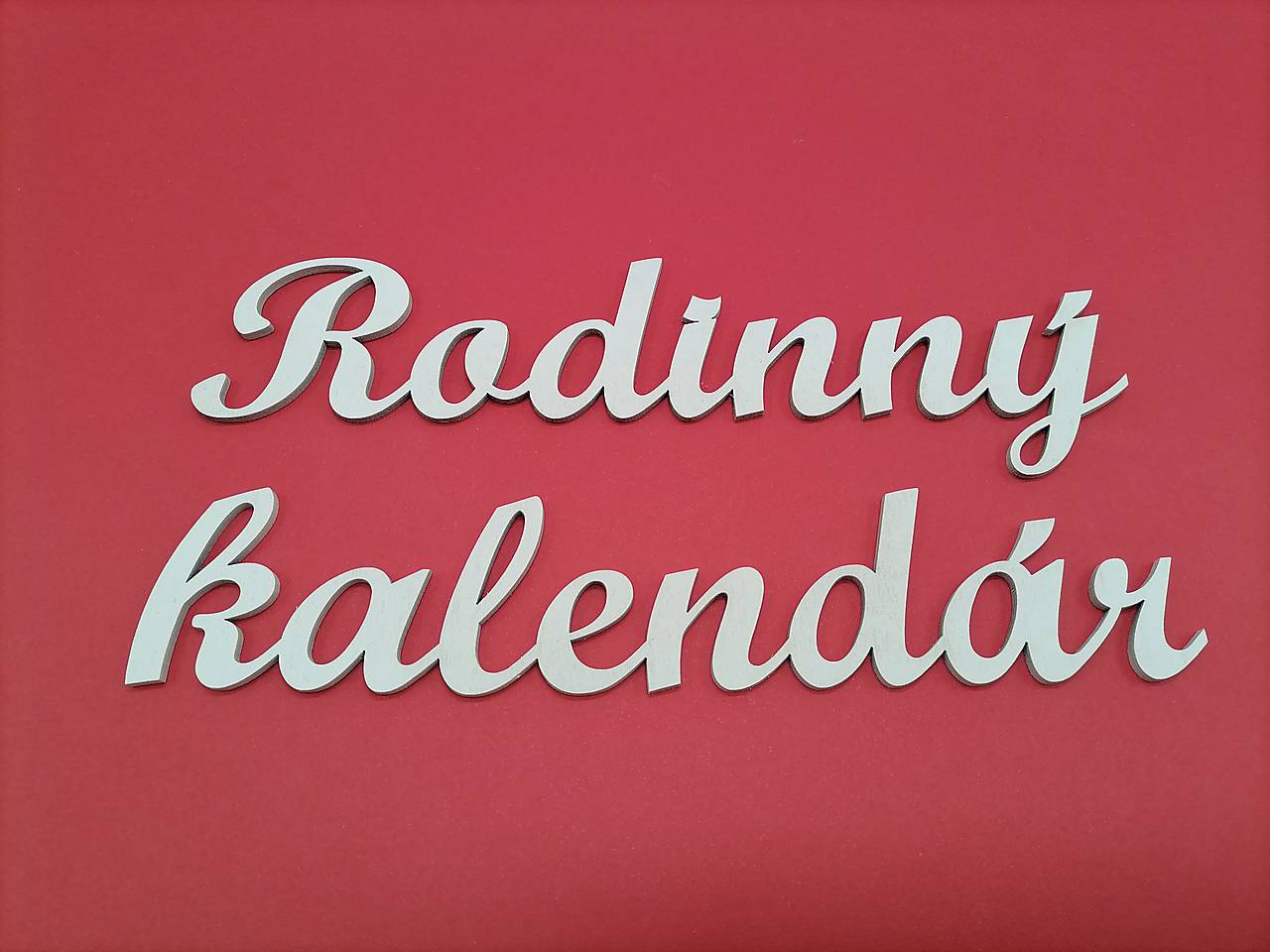 Nápis na rodinný kalendár biely