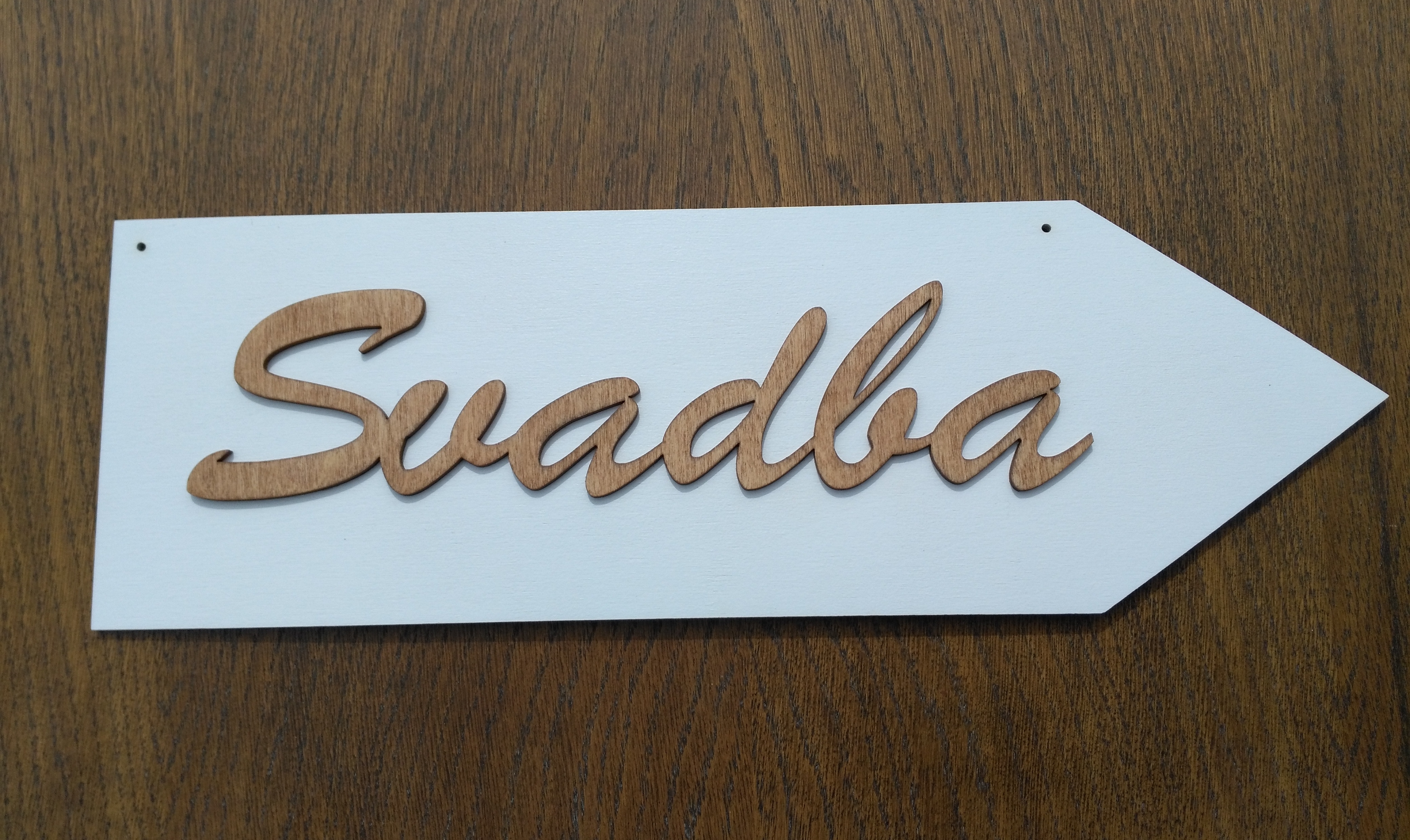 svadobná šípka biela