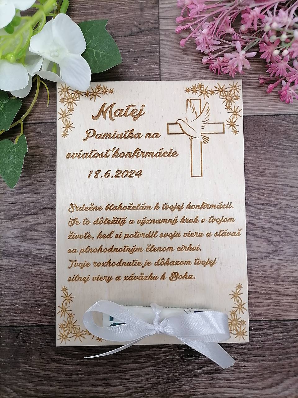 Tabuľka ku konfirmácii alebo birmovke
