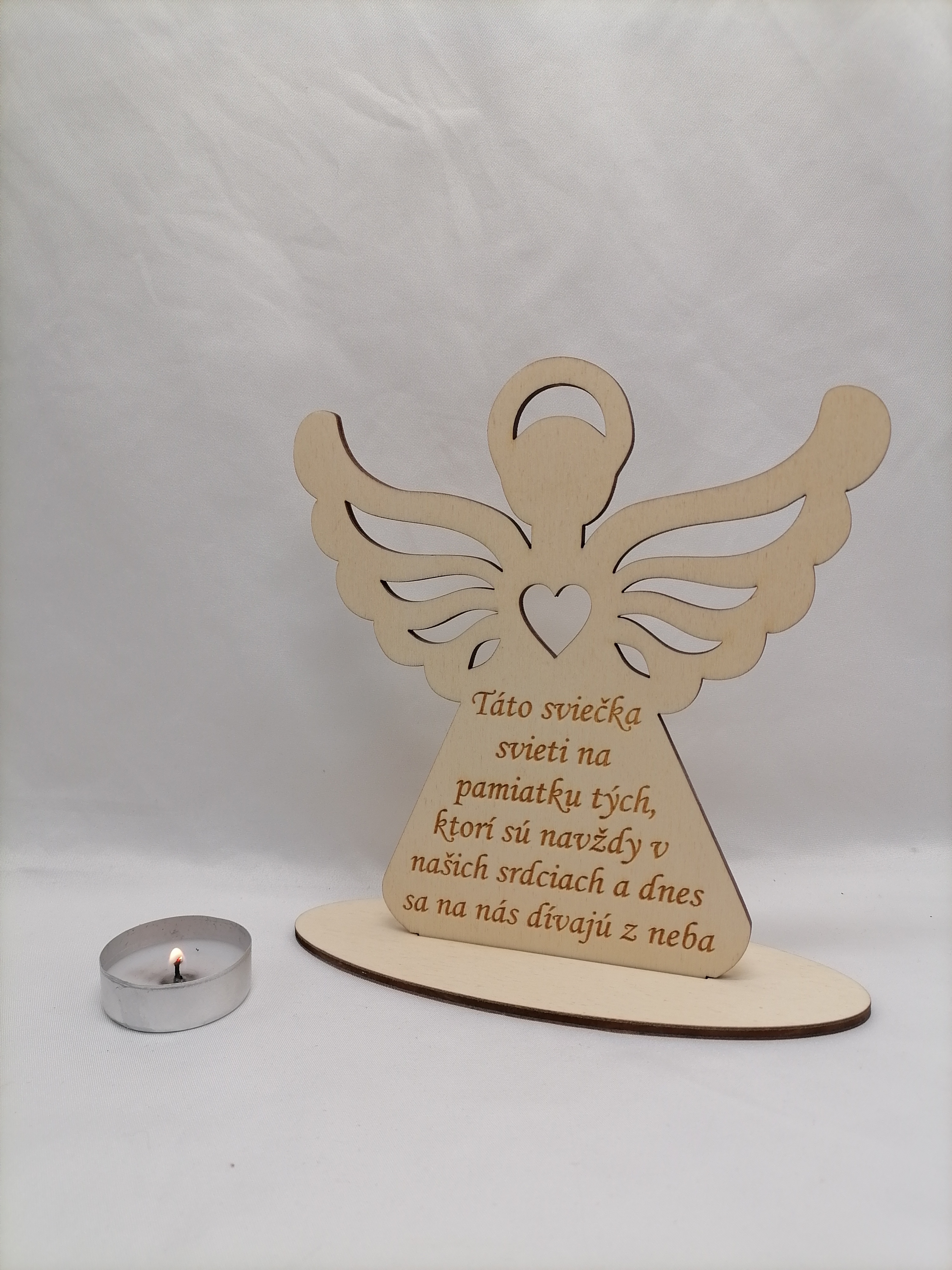 Anjelik - stojan na pamiatku zosnulých 17cm