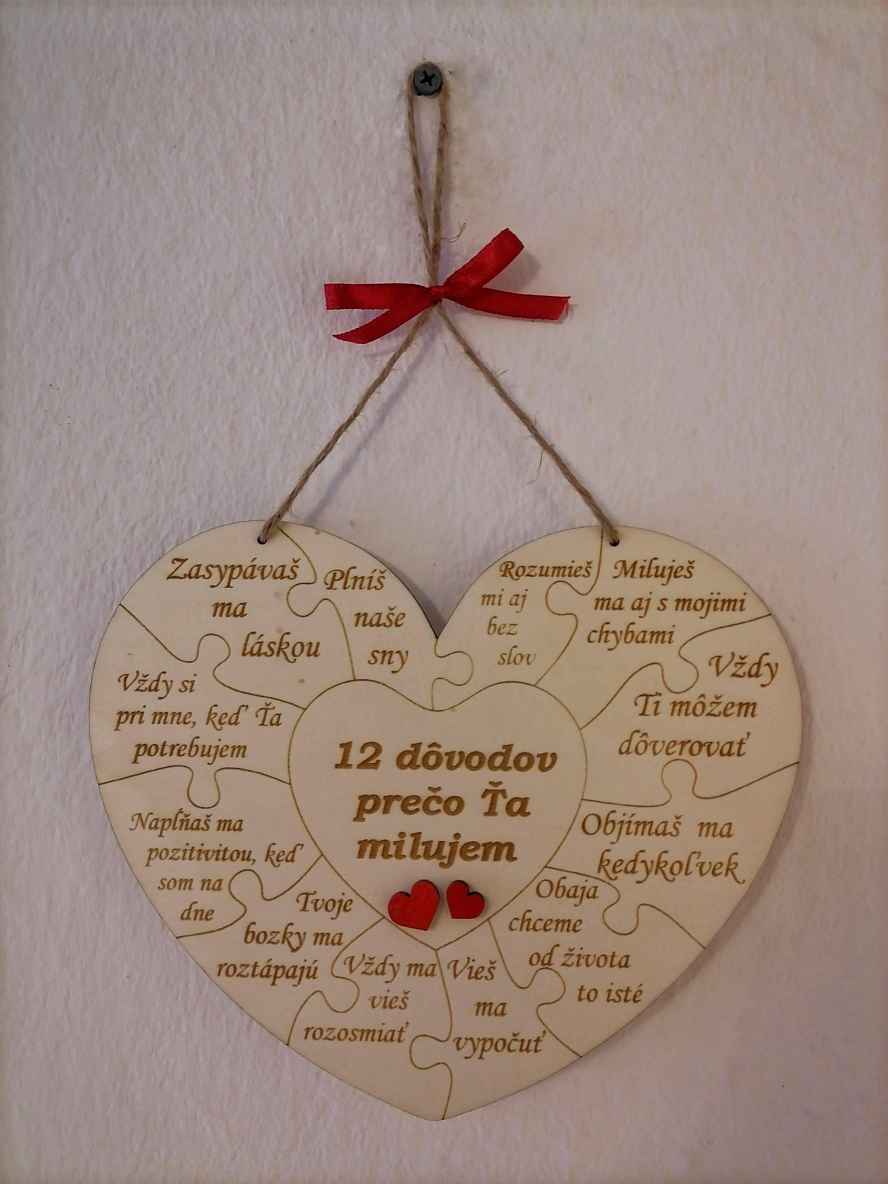 Srdiečko na Valentína 20cm