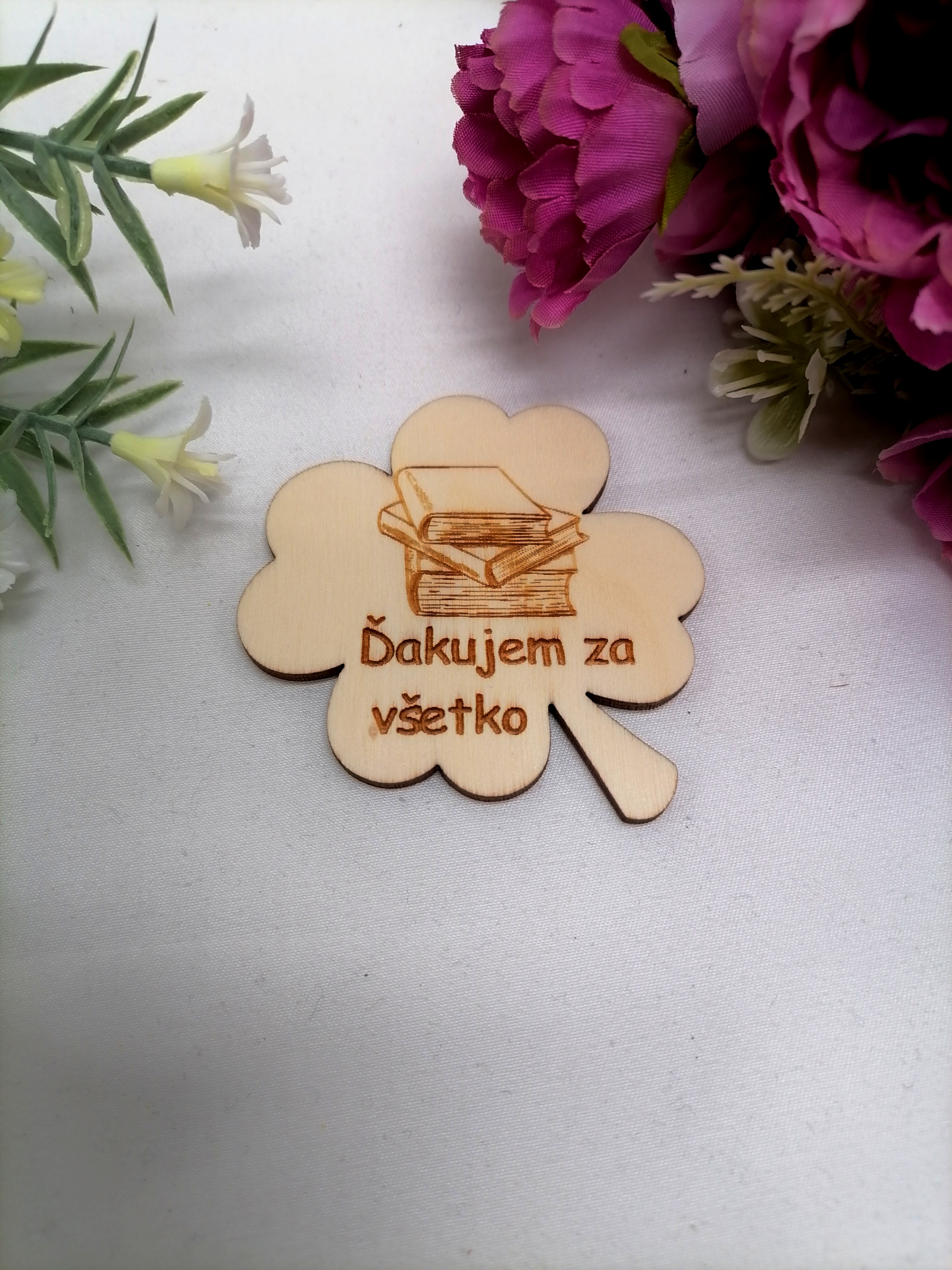 Štvorlístok - magnetka pre pani učiteľku