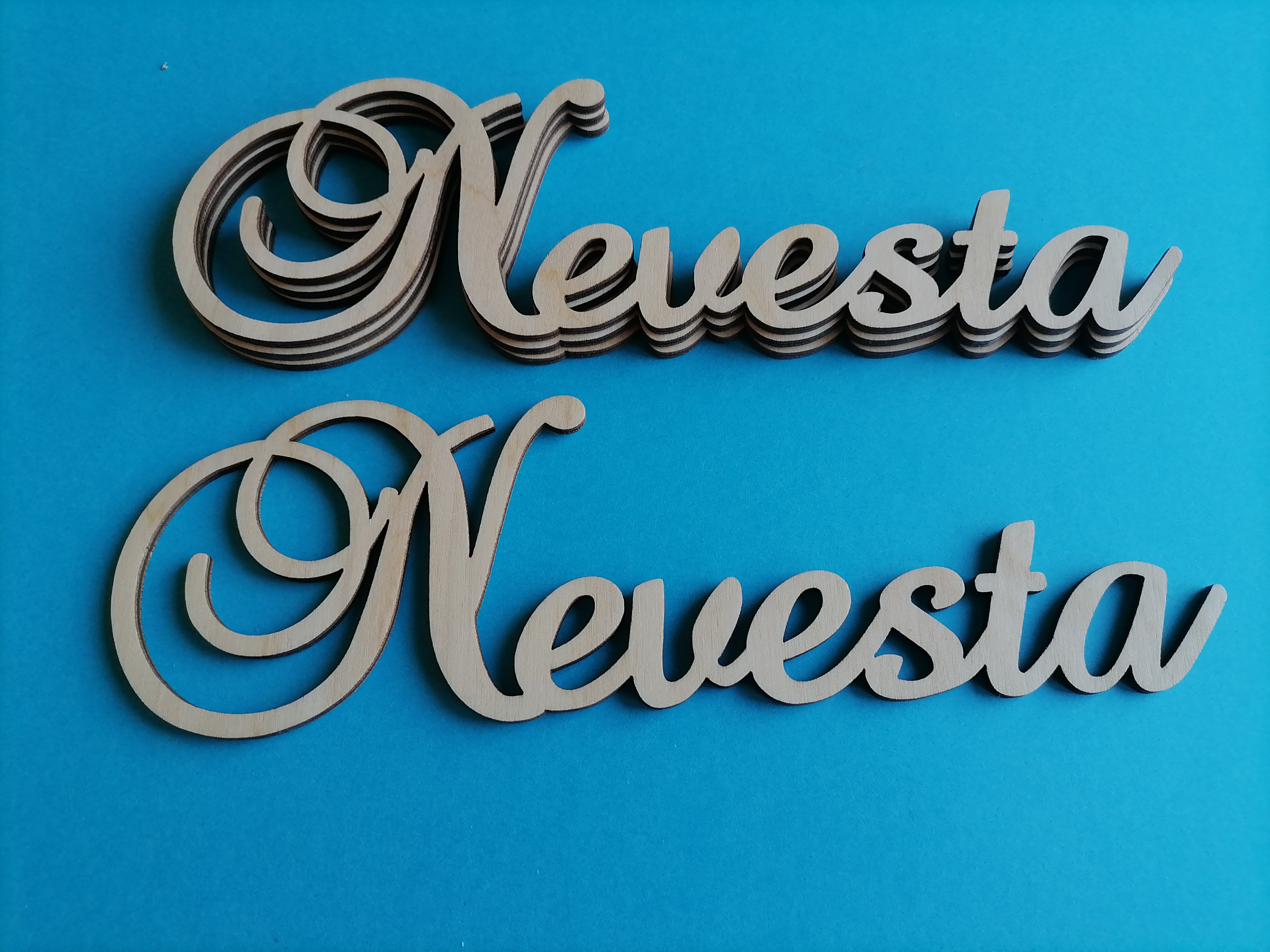 Nápis nevesta 10 cm